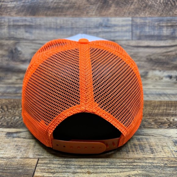 Widespread Panic Mens Trucker Hat Orange Snapback Eagle Totem Pole Rock Ball Cap - Picture 3 of 6